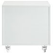 Posh Living Serenity 3-Drawer Mirrored Trellis Pattern Nightstand in White