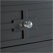 Posh Living Peyton Modern 2-Drawer Nightstand with Lucite Legs in Dark Gray