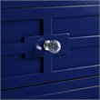 Posh Living Peyton Modern 2-Drawer Nightstand with Lucite Legs in Navy Blue