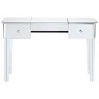 Posh Living Rylee Mirrored Bedroom Vanity with Lift-up Top Jewelry Holder Black
