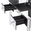 Posh Living Rylee Mirrored Bedroom Vanity with Lift-up Top Jewelry Holder Black