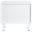 Posh Living Peyton Modern 2-Drawer Nightstand with Lucite Legs in White