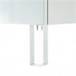 Posh Living Peyton Modern 2-Drawer Nightstand with Lucite Legs in White