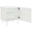 Posh Living Mackenzie 2-Hidden Shelf Nighstand with Lucite Legs in White