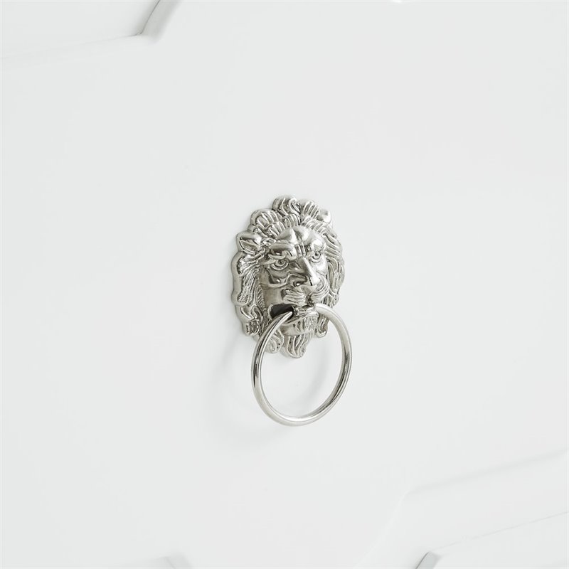 Posh Living Mackenzie 2-Hidden Shelf Nighstand with Lucite Legs in White