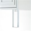 Posh Living Mackenzie 2-Hidden Shelf Nighstand with Lucite Legs in White