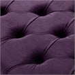 Posh Living Hazel Velvet X-Base Ottoman with Nailhead Trim in Purple