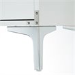 Posh Living Aubree 1-Drawer Nightstand with Corner Brackets in White/Chrome