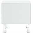 Posh Living Melanie 2-Drawer Nightstand with Lucite Legs in White
