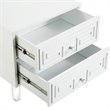 Posh Living Melanie 2-Drawer Nightstand with Lucite Legs in White