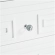 Posh Living Melanie 2-Drawer Nightstand with Lucite Legs in White