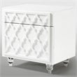 Posh Living Lydia Modern 1-Drawer Nightstand in White