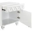 Posh Living Lydia Modern 1-Drawer Nightstand in White