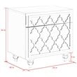 Posh Living Lydia Modern 1-Drawer Nightstand in White