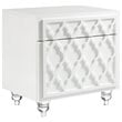 Posh Living Lydia Modern 1-Drawer Nightstand in White