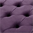 Posh Living Kennedy Tufted Velvet Bench with Nailhead Trim in Purple