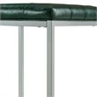 Posh Living Nolan Tufted Faux Leather Cube Ottoman with Metal Frame in Green