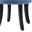 Posh Living Alena Tufted Velvet Vanity Stool with Nailhead Trim in Blue