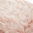 Posh Living Joseph Faux Fur Fabric Bench in Pink/Chrome
