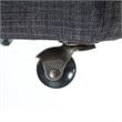 Posh Living Ruby Tufted Linen Fabric Cube Storage Ottoman with Casters in Black