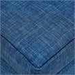 Posh Living Ruby Tufted Linen Fabric Cube Storage Ottoman with Casters in Blue