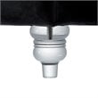 Posh Living Joshua Velvet Square Storage Ottoman with Lucite Legs in Black