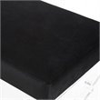 Posh Living Brayden Velvet Upholstered Bench with Acrylic X-Legs in Black