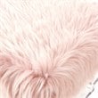 Posh Living Brayden Faux Fur Fabric Upholstered Bench with Acrylic X-Legs Pink