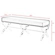 Posh Living Brayden Faux Fur Fabric Upholstered Bench with Acrylic X-Legs Pink