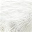 Posh Living Brayden Faux Fur Fabric Upholstered Bench with Acrylic X-Legs Cream