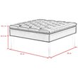 Posh Luke Tufted Faux Leather Oversized Ottoman with Acrylic Legs in White