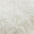 Posh Colin Fur Fabric Upholstered Bench with Stainless Steel Legs - White/Chrome