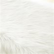 Posh Living Brayden Modern Faux Fur Fabric Ottoman with Acrylic X-Legs in Cream
