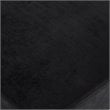 Posh Living Colin Velvet and Stainless Steel Base Ottoman in Black/Gold