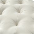 Posh Living Brice Modern Button-Tufted Linen Fabric Bench in Cream/White