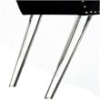 Posh Living Katherine Velvet Upholstered Bench with Acrylic Legs in Black