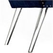 Posh Living Katherine Velvet Upholstered Bench with Acrylic Legs in Navy Blue