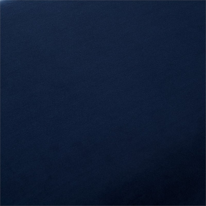 Posh Living Katherine Velvet Upholstered Bench with Acrylic Legs in Navy Blue