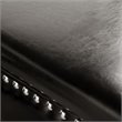 Posh Living Genesis Faux Leather Storage Bench with Nailhead Trim in Espresso