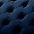 Posh Living Genesis Tufted Velvet Storage Bench with Nailhead Trim in Navy Blue