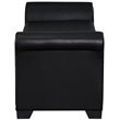 Posh Living Ashley Faux Leather Storage Bench with Nail Head Trim in Black