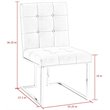 Posh Living Evan Velvet Dining Side Chair in Navy Blue/Chrome (Set of 2)