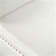 Posh Living Ashley Faux Leather Storage Bench with Nail Head Trim in Ivory