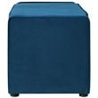Posh Living Jake Velvet Upholstered Bench with Shoe Storage in Blue