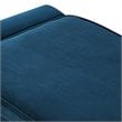 Posh Living Jake Velvet Upholstered Bench with Shoe Storage in Blue