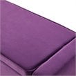 Posh Living Jake Velvet Upholstered Bench with Shoe Storage in Purple
