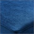 Posh Living Levi Tufted Velvet Storage Ottoman with Chrome Legs in Navy Blue