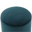 Posh Living Jason Velvet Round Ottoman with Metal Base in Green/Gold
