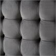 Posh Living Blake Button-Tufted Velvet Platform King Bed Frame in Gray