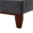 Posh Living Blake Button-Tufted Velvet Queen Bed Frame in Gray
